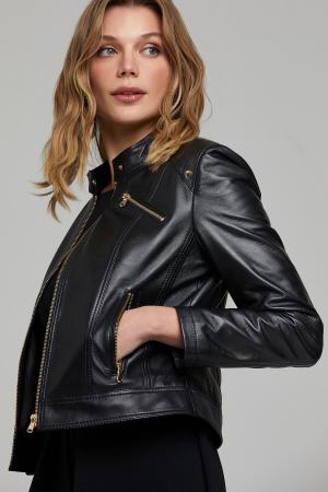Women's Black Leather Jacket