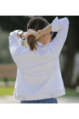 Women's White Denim Jacket