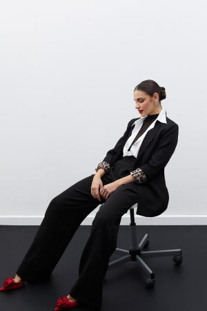 Mono Collar Classic Jacket - Black