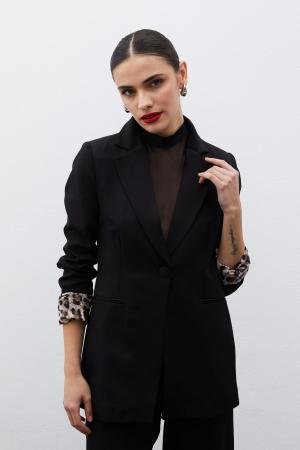 Mono Collar Classic Jacket - Black