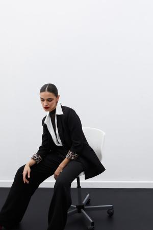 Mono Collar Classic Jacket - Black