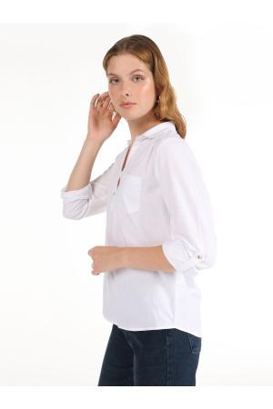white long sleeve blouse
