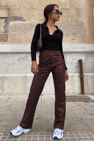 Burgundy Leather Pants