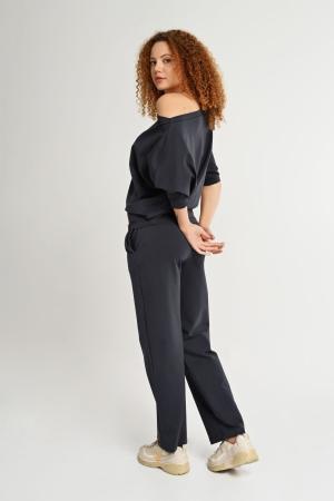 Off Shoulder Batwing Sleeve Sweatshirt