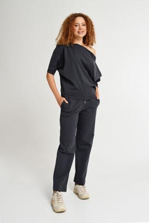 Off Shoulder Batwing Sleeve Sweatshirt