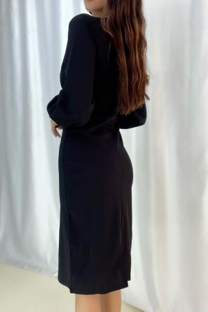 Black crepe dress