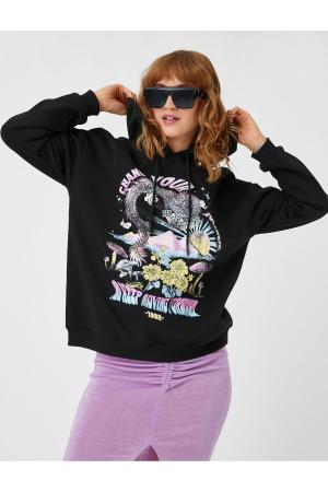 Sweatshirt Hooded Long Sleeves