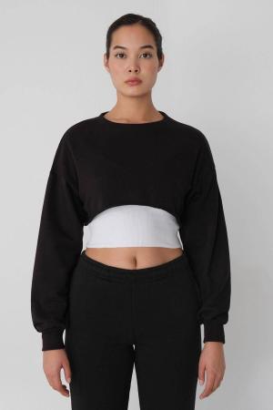 Crew Neck Crop Sweatshirt