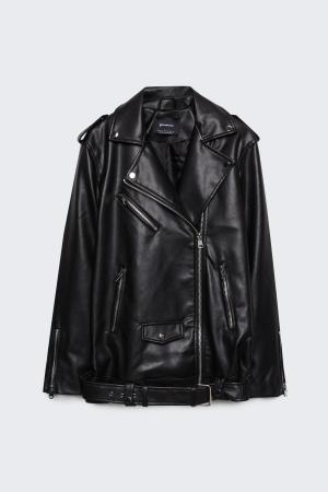 faux leather jacket