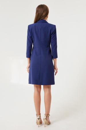 Women's Navy Blue Chain Jacket Dress