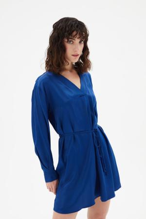 V Neck Tie Dress