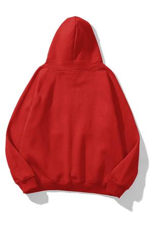 Unisex Red Basic Sweatshirt Hoodie