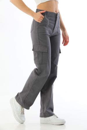 Lycra High Waist Wide Leg Trousers