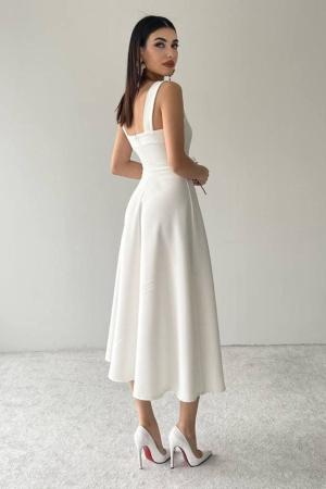 White satin dress
