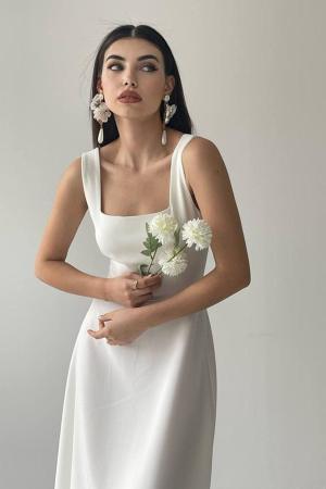 White satin dress