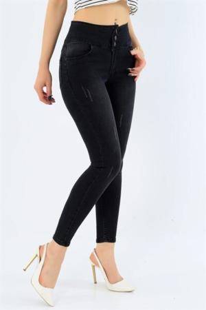 Black high waisted lycra jeans