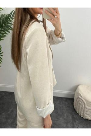Soft natural linen blazer