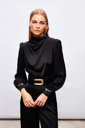 Blouse with sleeve accessory detail