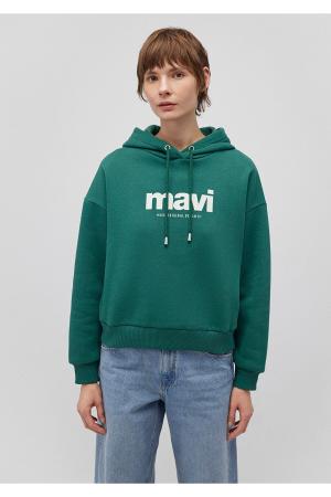 Hooded Green Sweatshirt