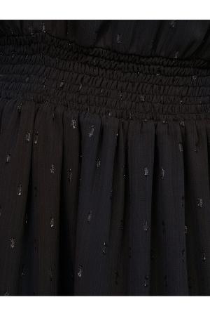 Chiffon Dress Balloon Sleeve