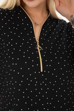 Black Dot Patterned  Blouse