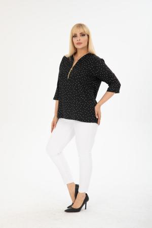 Black Dot Patterned  Blouse