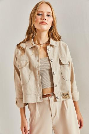 Women's Double Pocket Gabardine Jacket