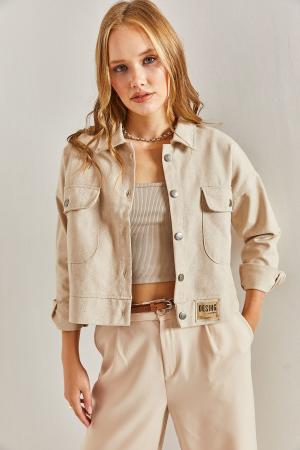 Women's Double Pocket Gabardine Jacket