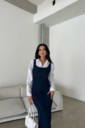 Back zipper denim dress