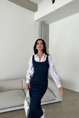 Back zipper denim dress