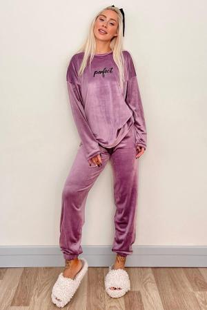 Women's velvet pajama set