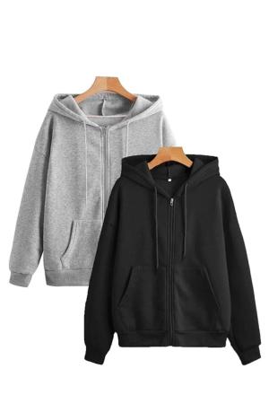 2-Pack Black and Gray Sweatshirt