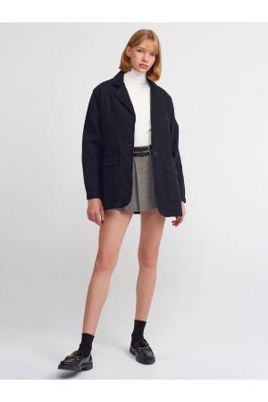 Black Denim Jacket-Black