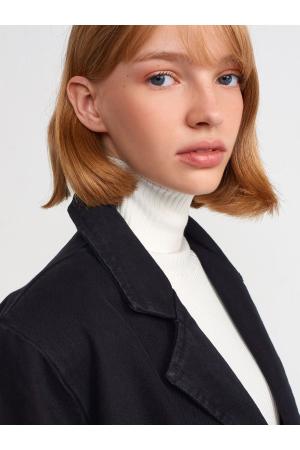 Black Denim Jacket-Black
