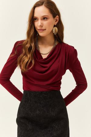 Women's Burgundy Blouse