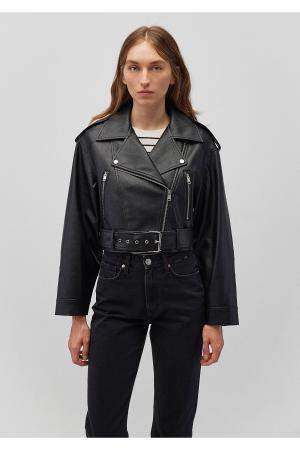Faux Leather Crop Jacket