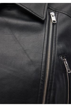 Faux Leather Crop Jacket