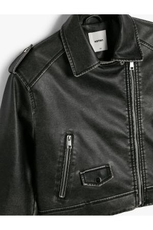 Crop Faux Leather Jacket