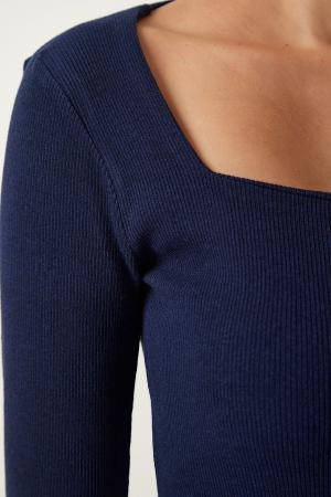 Ribbed Knitted Blouse