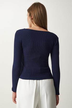 Ribbed Knitted Blouse