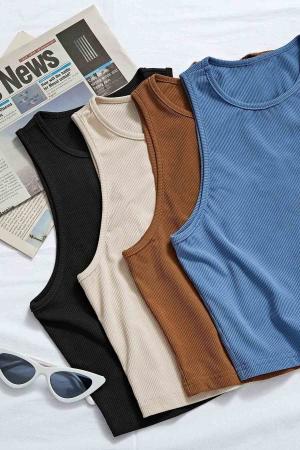 4 Piece Crop Top Set