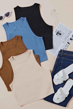 4 Piece Crop Top Set