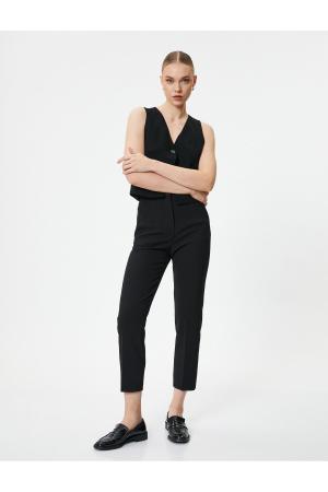 Fabric Trousers High Waist