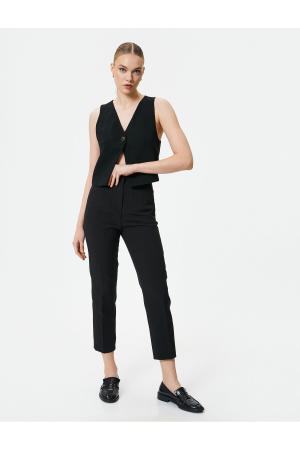 Fabric Trousers High Waist
