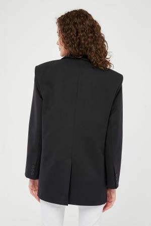 Black Women's  Oversize Blazer Jacket