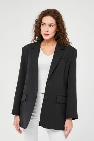 Black Women's  Oversize Blazer Jacket
