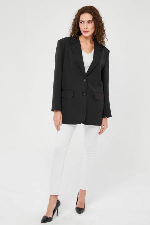 Black Women's  Oversize Blazer Jacket