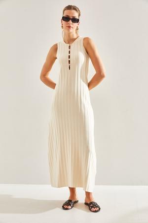 Women's Buttoned Knitwear Dress