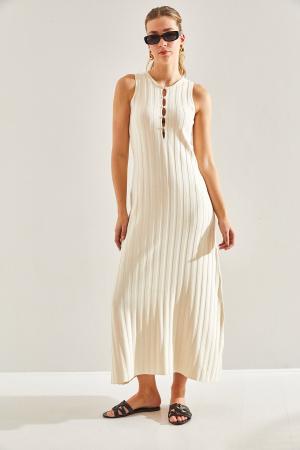 Women's Buttoned Knitwear Dress