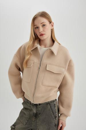 Fabric bomber jacket
